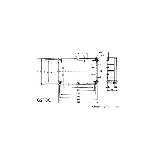 COFFRET ETANCHE EN POLYCARBONATE - GRIS CLAIR AVEC COUVERCLE TRANSPARENT 220 x 146 x 55mm