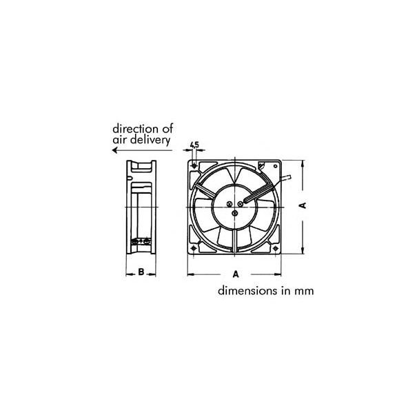 VENTILATEUR SUNON 12VCC ROULEMENT A AIGUILLES 40 x 40 x 20mm