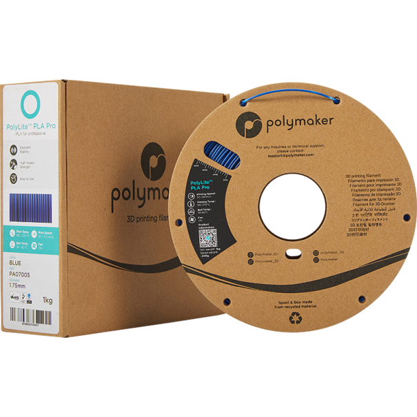 Filament PLA PRO 1.75 mm - Blue (Bleu) - 1 kg - PolyLite - Polymaker