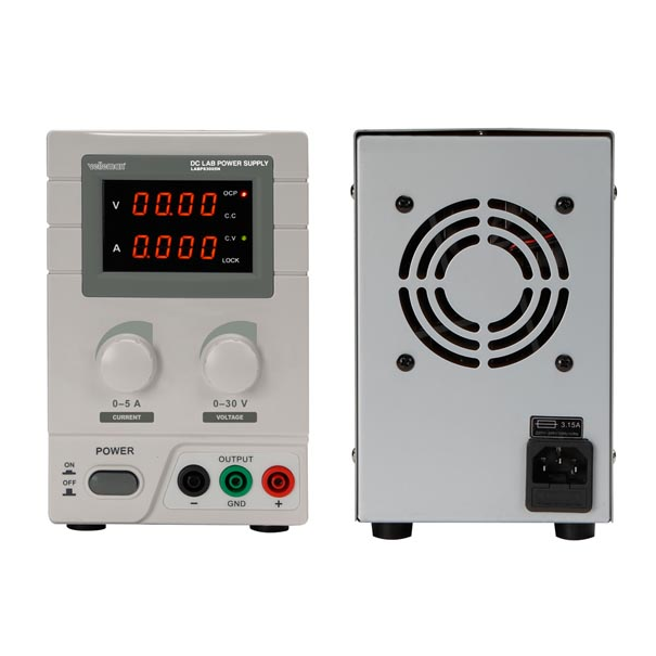 ALIMENTATION DE LABORATOIRE DC 0-30 VCC 0-5 A MAX / AVEC DOUBLE AFFICHEUR LED