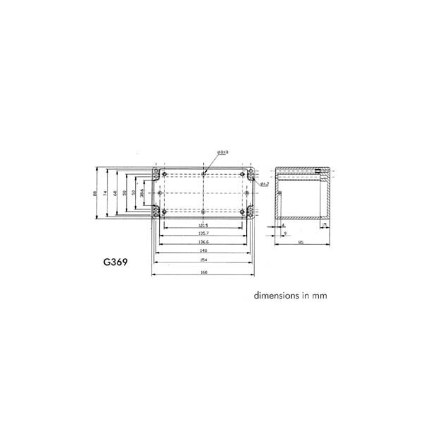 COFFRET ETANCHE EN ABS - GRIS FONCE 160 x 80 x 85mm