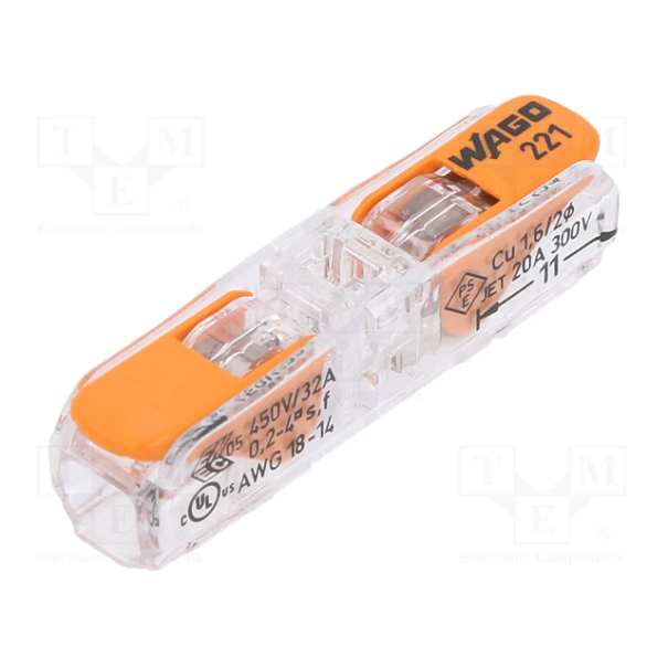 Bornier enfichable, 1 Voies, 20AWG à 14AWG, 4 mm², Maintenu, 32 A