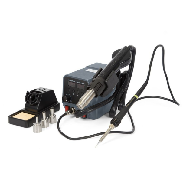 STATION À AIR CHAUD POUR COMPOSANTS CMS - 2 EN 1.