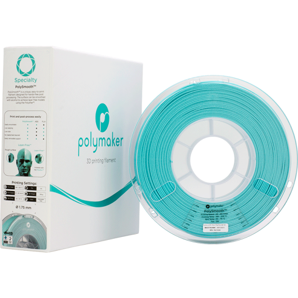Filament PVB 1.75 mm - Teal (Bleu sarcelle) - 750 gr - PolySmooth - Polymaker