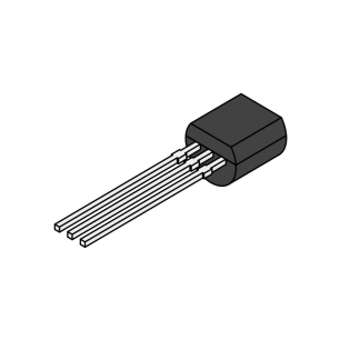 Transistor simple bipolaire (BJT), PNP, 25 V, 1.5 A, 1 W, TO-226AA, Traversant