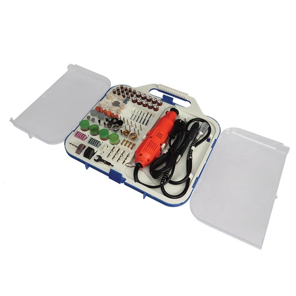 PERCEUSE DE PRÉCISION ELECTRIQUE & JEU DE GRAVURE  - 162 pcs.