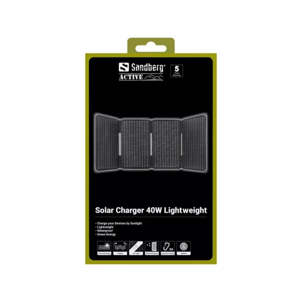 Chargeur solaire 40W léger - Sandberg
