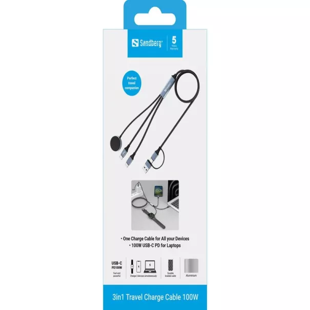 Câble de charger Travel 3in1 Sandberg