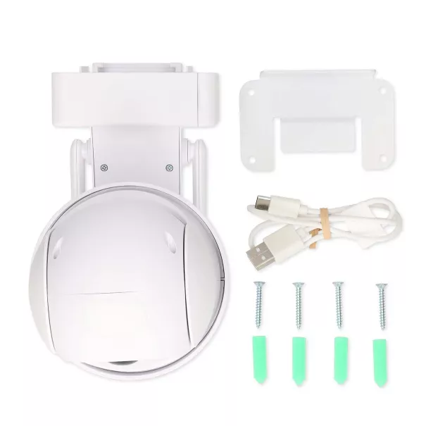 Caméra extérieure SmartLife 3MP - sur batterie 6700 mAh - 5VDC Blanc