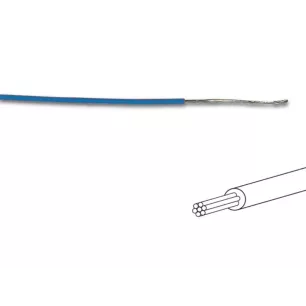 Fil de câblage - ø 1.4mm - 0.2 mm² - multibrin - bleu