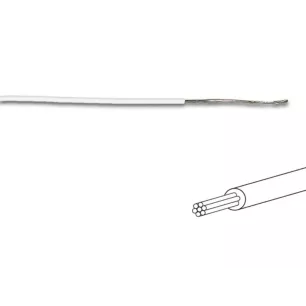 Fil de câblage -  ø 1.4 mm - 0.2 mm² - multibrin - blanc