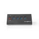 Hub usb - usb micro-b femelle - usb-a femelle - 5-port port(s) - qc3.0 / usb 3.2 gen 1