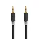 Câble audio stéréo - 3,5 mm mâle - 3,5 mm mâle- 10,0 m - anthracite