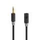 Câble audio stéréo - 3,5 mm mâle - 3,5 mm femelle - 5,0 m - anthracite