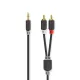 Câble audio stéréo - 3,5 mm mâle - 2x rca mâles - 3,0 m - anthracite