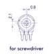 PIHER TRIMMER 1K (SMALL - VERT - FOR SCREWDRIVER)