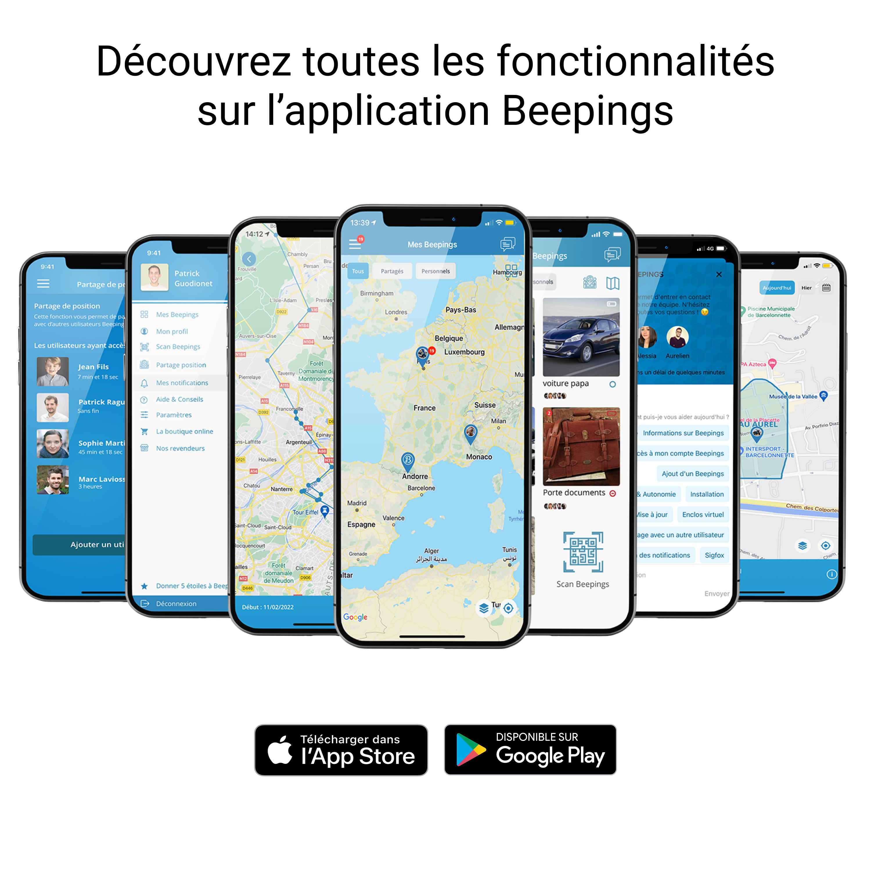 Beeping ZEN L GPS Tracker sur smartphone