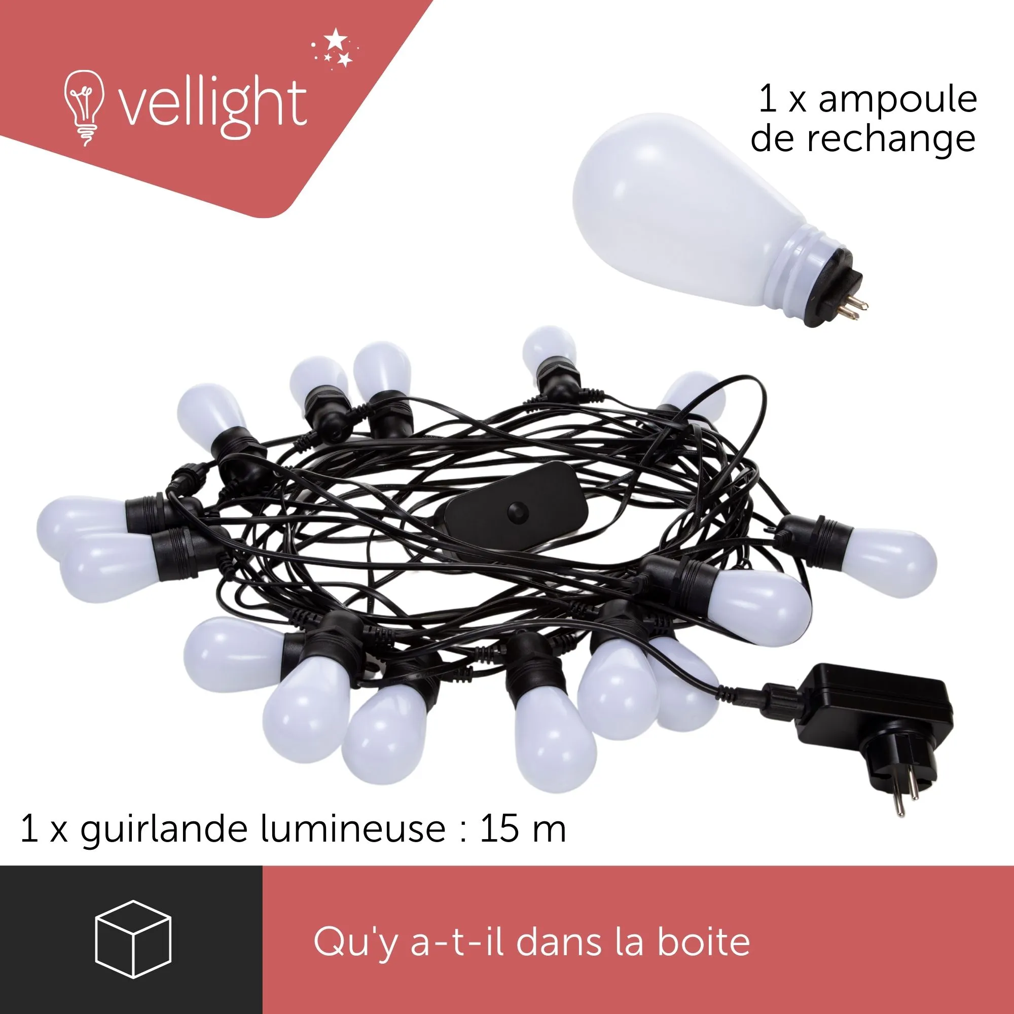 Contenu du pack guirlande LED