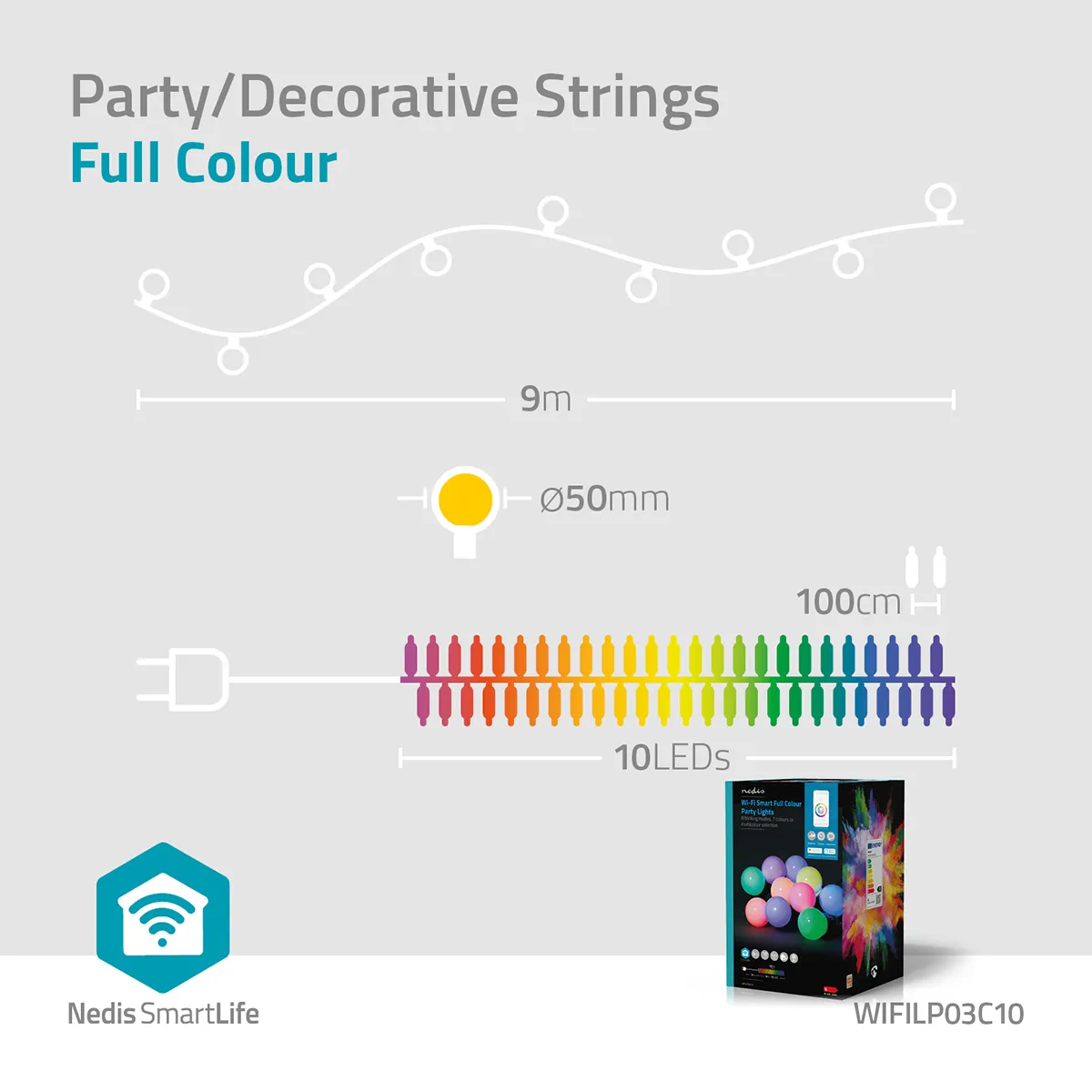 Dimensions guirlande LED SmartLife