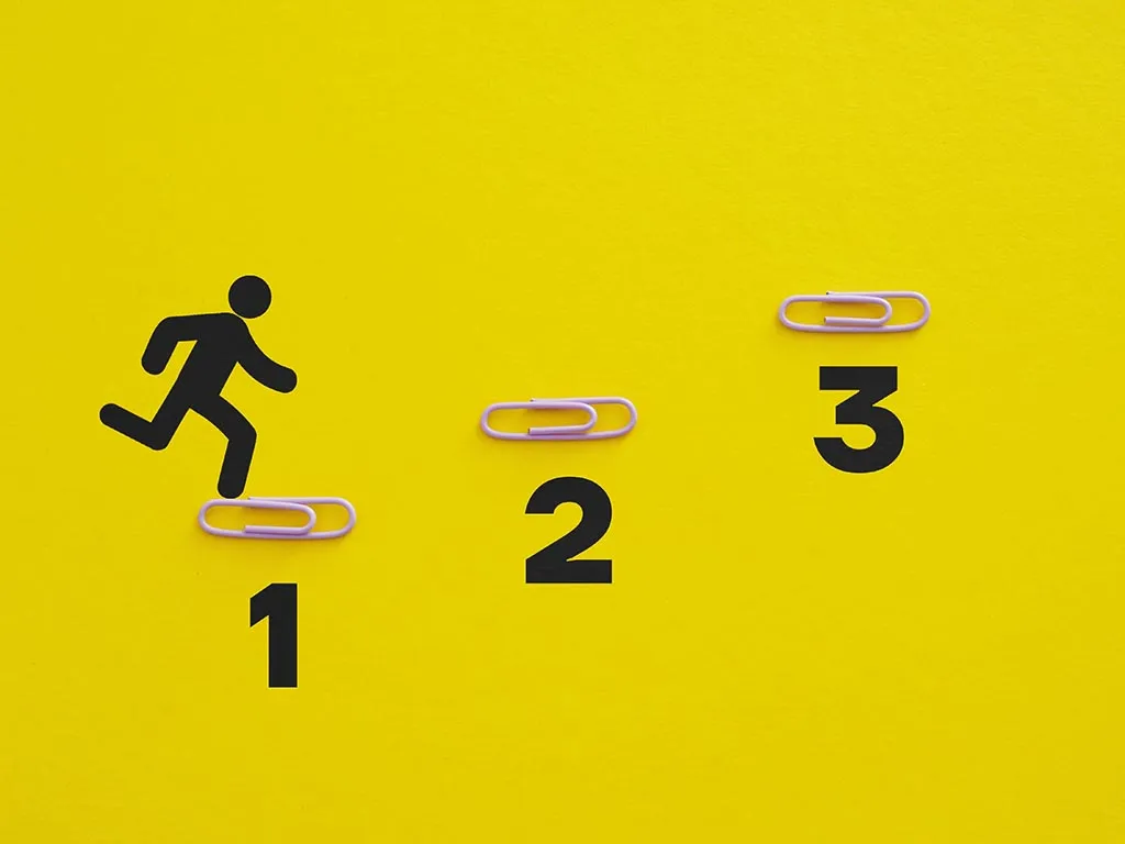Utilisateur jouant au jeu logique 1-2-3